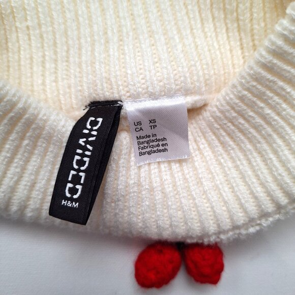 H&M Cherry Cropped Knit Sweater - Picture 7 of 8